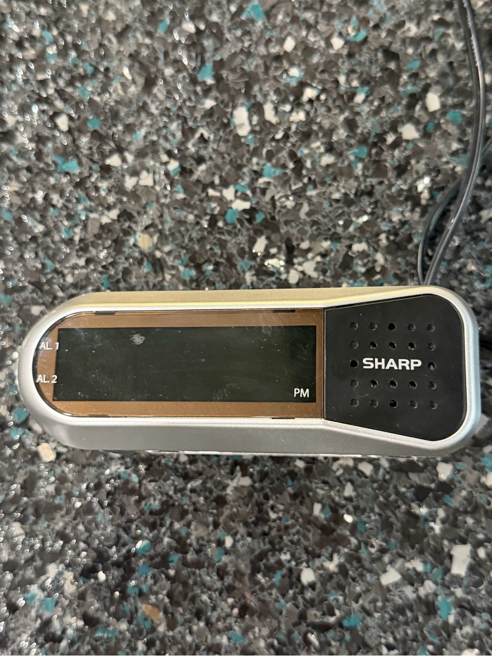 Sharp Digital Alarm Clock Model Spc100 Silver , Works